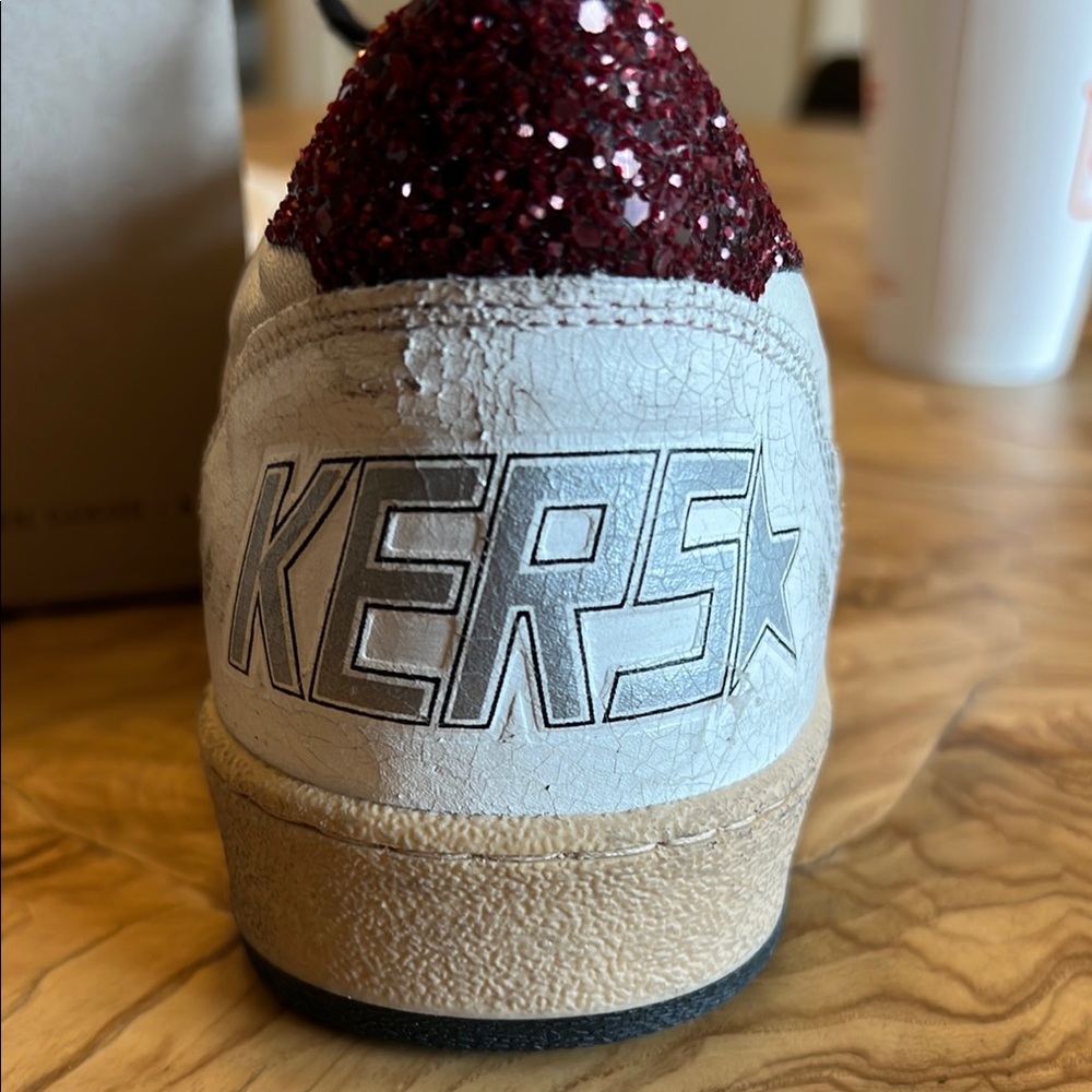 Golden Goose White and Red Sneakers - Picture 5 of 8